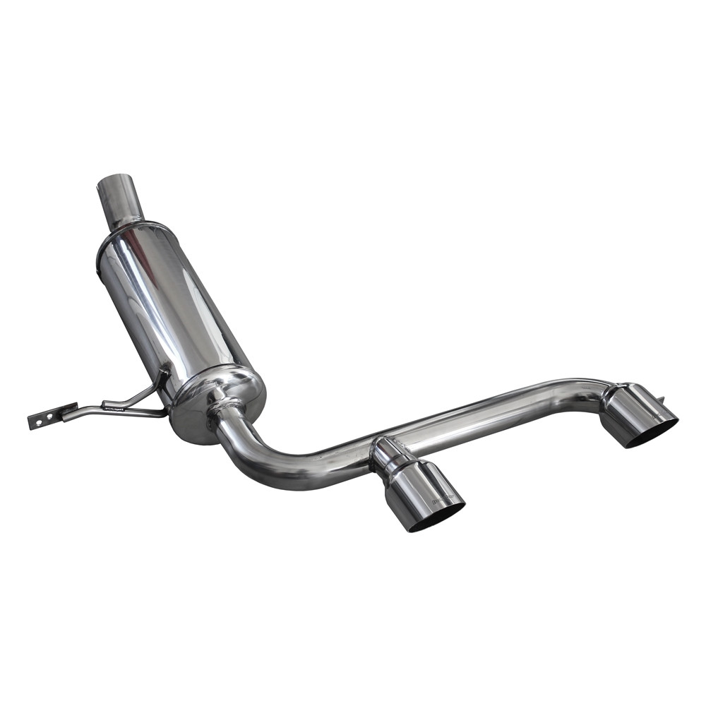 Inoxcar Exhaust Rear Silencer Central 2X80 RACING RENAULT MEGANE 2 2.0 16V RS TURBO (225HP) after 2004 diam 60 - IC-REME21RA - REME.21.RA - 3661768678985