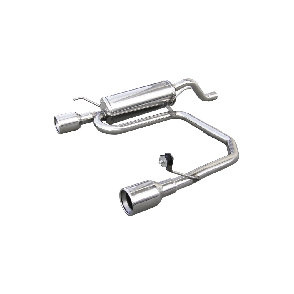 Inoxcar Exhaust Rear Silencer right + left 1X102 ABARTH GRANDE PUNTO 1.4 T-JET (155HP) after 2007 diam 55 - IC-TWFI19102 - TWFI.19.102 - 3661768365069