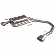 Scarico Inoxcar Silenziatore Terminale destra + sinistra 1X120X80 BMW E46 320D (150CV) dopo il 1999 diam 60