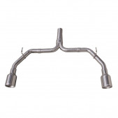 Inoxcar Exhaust Terminal without Rear Silencer 1X102 right+left ALFA GIULIETTA 1750 Tbi (235HP) 10+  d60 Quadrifoglio Verde