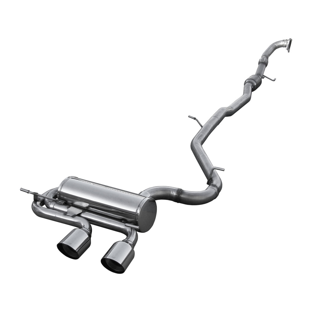 Echappement Inoxcar Tube Intermédiaire + Silencieux Arrière Central 2X100 RACING d70 VW GOLF 6 2.0 R TSI 4MOTION 270CV ap 2010 - IC-CATBACKVW3 - CATBACK.VW3 - 3661768102275