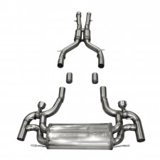 Echappement Inoxcar Tube Intermédiaire avec Silencieux + Soupape avec kit radio / MERCEDES SLS C197 SLS AMG 6.3 V8 571cv ap 2010