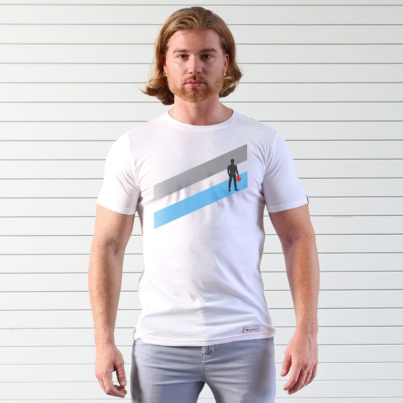 T-Shirt Racing Spirit Stripes 2 Maniche Corte - RS-TS-0006.BL.S - RS/TS/0006/020/S