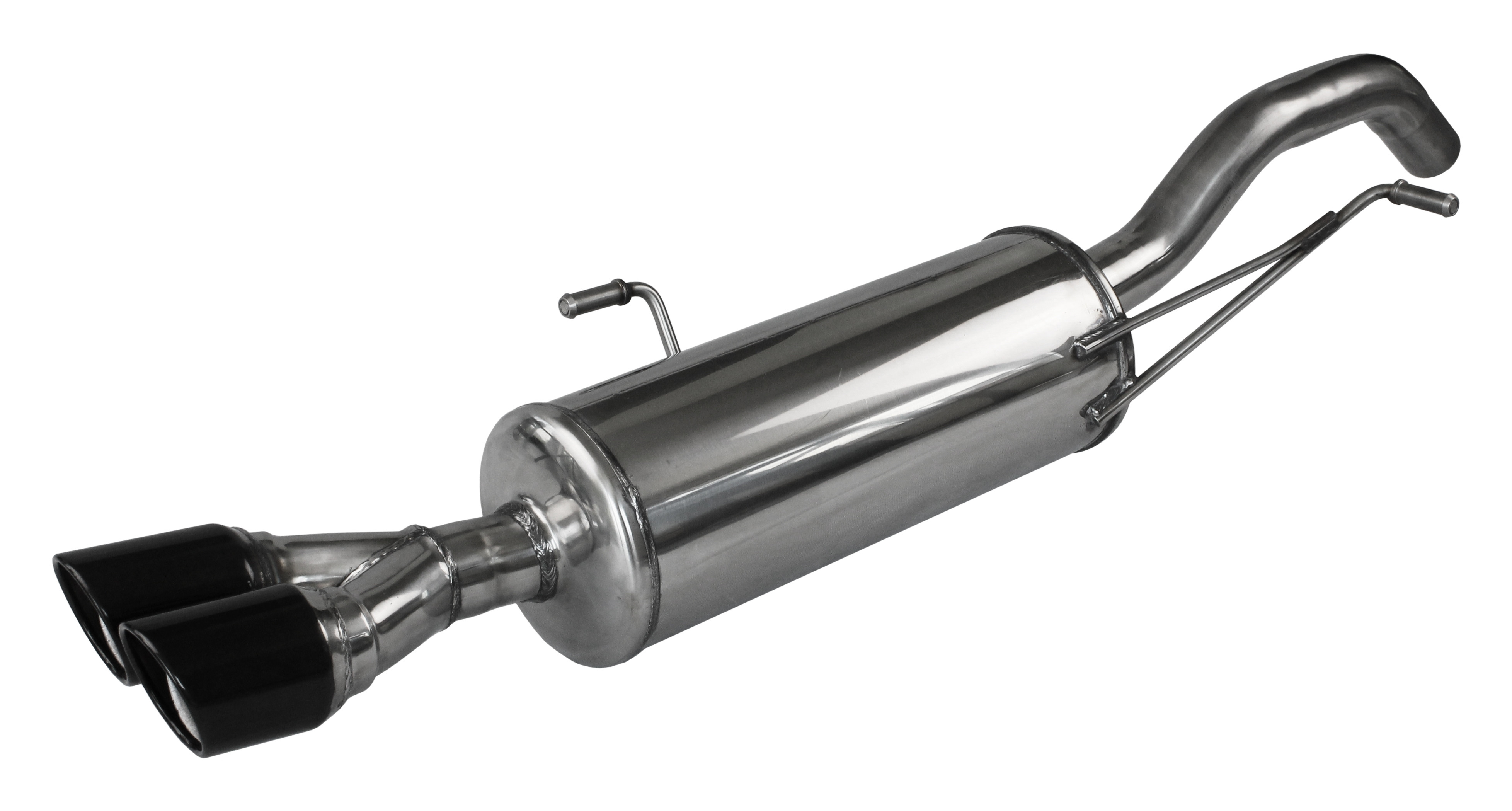 Inoxcar Rear Muffler 2X80XR Black Edition Peugeot RCZ 1.6THP After 2010 - IC-PERCZ01XR80BK - PERCZ.01.XR80 BLACK - 3661768398197