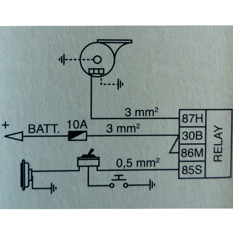 Elektromagnetische Hupe Bratex 12V - EL-KLAXON - 3661768636220