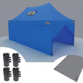 Pack Tente Bleue Assistance + Bâche + Lestages