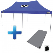 Pack Zelt GT2i Race blau 3x6 Stahl + Bodenplane