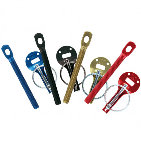 Attaches capot type Dakar en aluminium (paire)