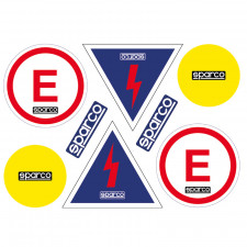 Stickerbogen Sparco Feuerlöscher/Stromkreisschneider