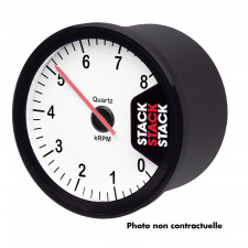 Compte Tours Stack Clubman 0-10000 Diamètre 80mm Blanc