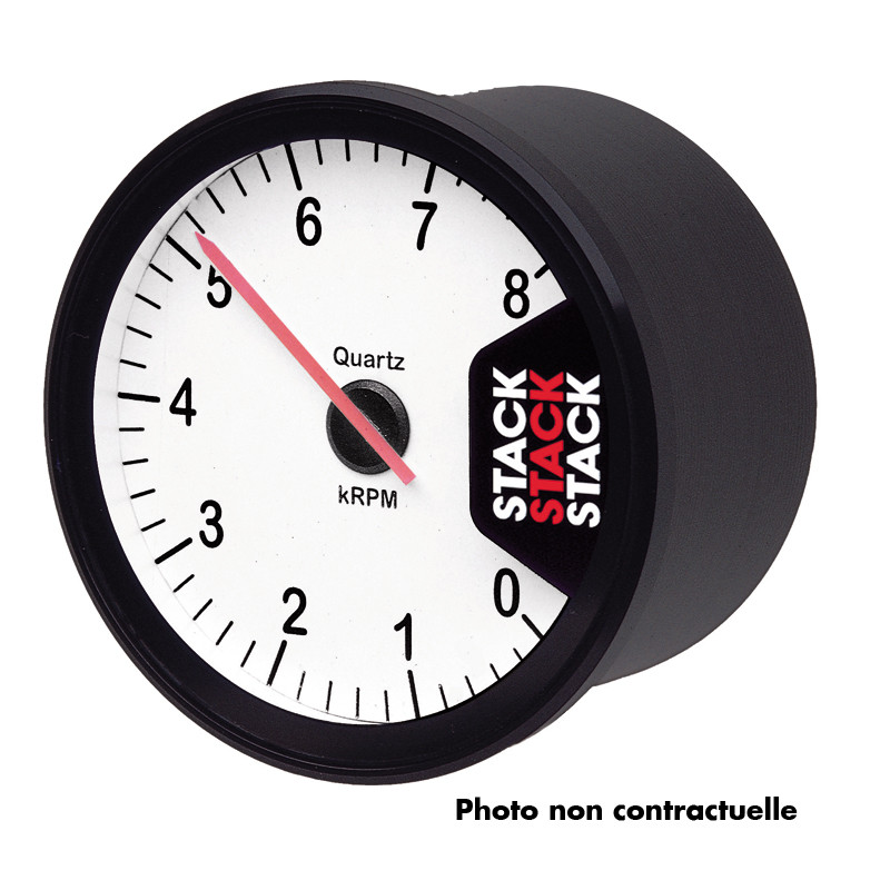 Rundenzähler Stack Clubman 0-10000 Durchmesser 80mm Weiß - ST-200-0-10000W - ST200-010W - 3661768863329