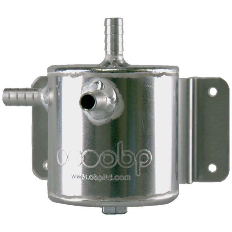 Baffled 0.5 Litre Round Bulk Head Mount Oil Catch Tank  - OBP-CT007 - OBPCT007 - 3661768862087