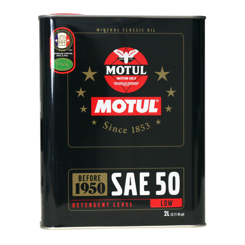 Huile Moteur Motul Classic 2L SAE 50 Minérale - MOT-CSAE50 - 104510 - 3374650237459