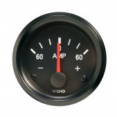 Ampèremètre 60A VDO Cockpit International Fond Noir Diamètre 52mm