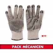 Pack of 10 mechanic gloves