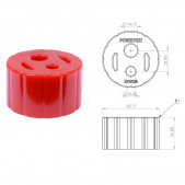 Silent block Universeller Auspuff Länge 65.17mm