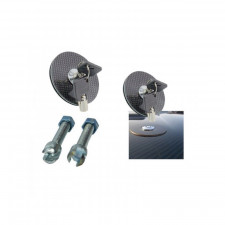 Carbon-look keyed bonnet clips (pair)