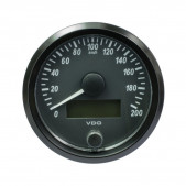 Compteur de vitesse VDO SingleViu? Diamètre 80 Fond Noir 200KM/H