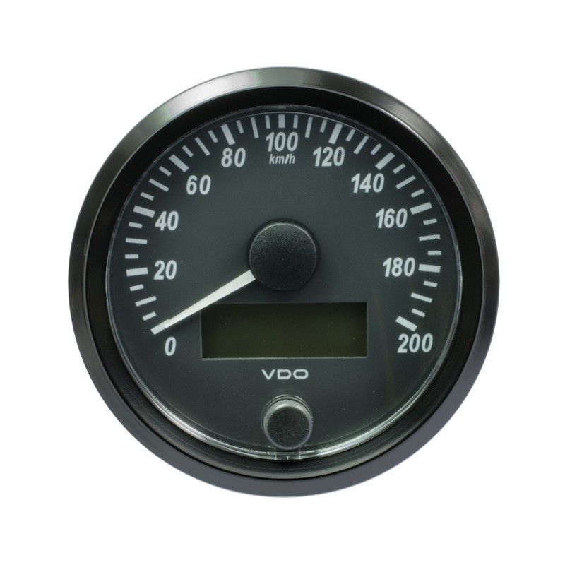 Indicatore di Velocità VDO SingleViu™ Diametro 80 Fondo Nero 200KM/H - V-CV-3832940001 - A2C3832940001 - 3661768607145