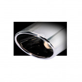 Uscita Scarico Inoxcar Ovale Diametro 150x105 Chromo lunghezza 300mm