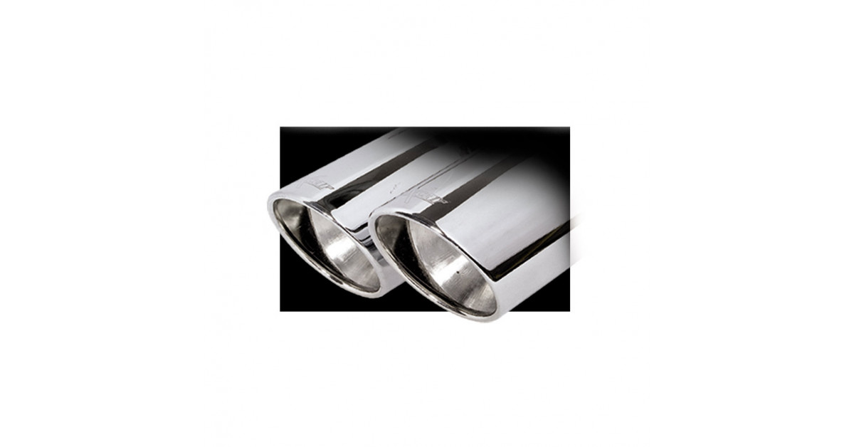 Auspuff Inoxcar 2x80 X-Race Chrom Länge 230mm