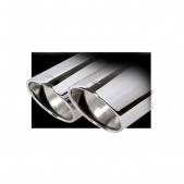 Auspuff Inoxcar 2x80 X-Race Chrom Länge 230mm