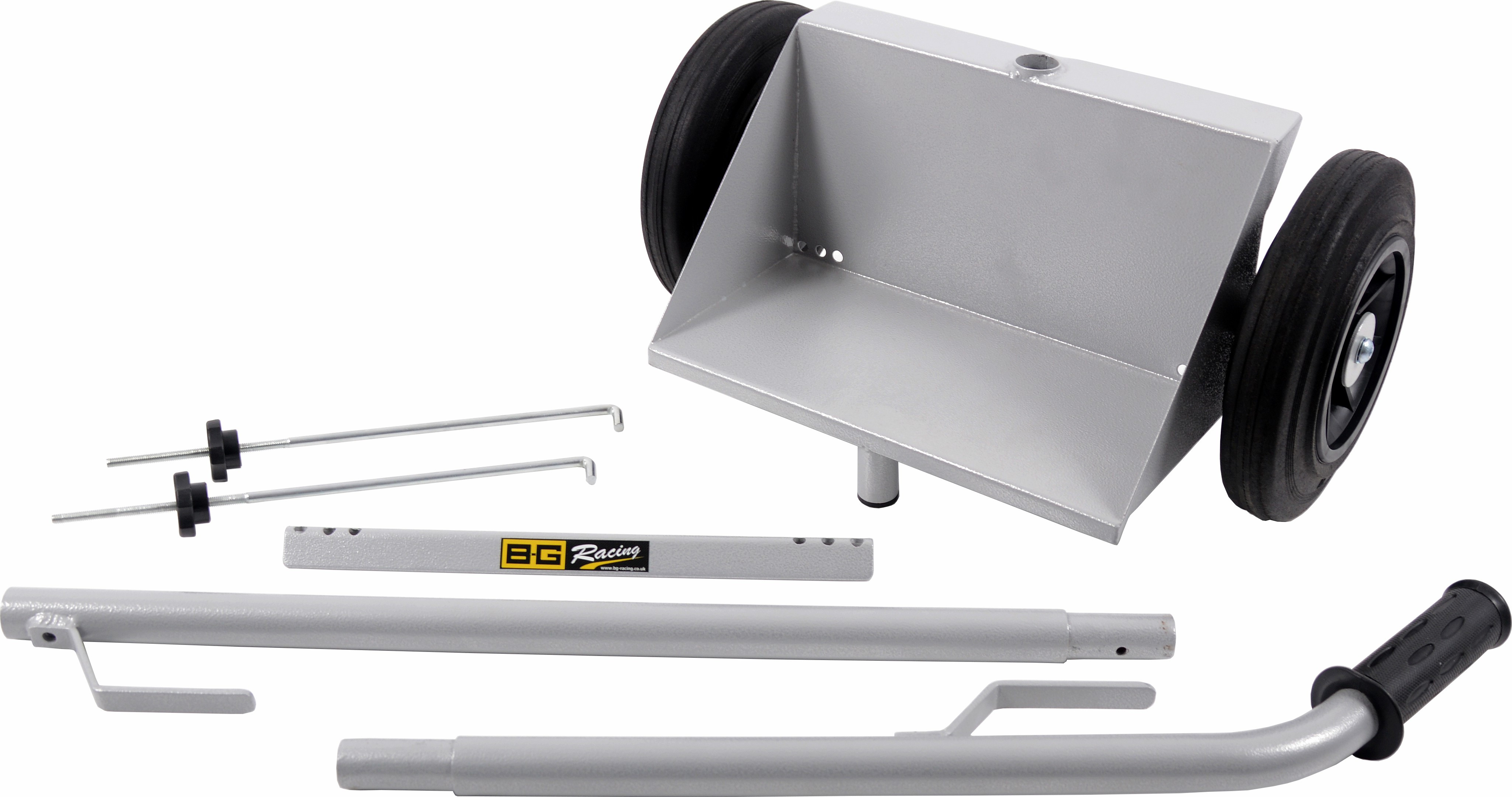 Batteriewagen mit einfacher Wanne, grau epoxidharzlackiert - BG-R100P - BGR100P - 5060252090643