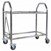 BG RACING Wheel and tyre trolley 1800mm length - LOW LEVEL - STAINLESS STEEL