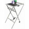 Foldable serving table, grey