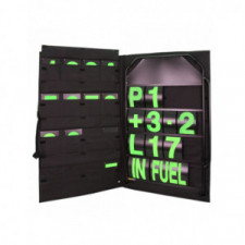 Kit panneautage large alu noir chiffres verts avec sac
