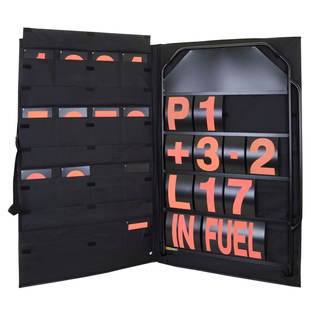 Kit panneautage aluminium noir, chiffres orange, sac de transport - GT2i - BG-R250BLA-O - BGR250BLA-O - 5060252091411