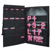 Kit panneautage large alu noir chiffres roses avec sac