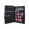 Pannelsatz Aluminium schwarz, rosa Zahlen, inkl. Tasche - GT2i