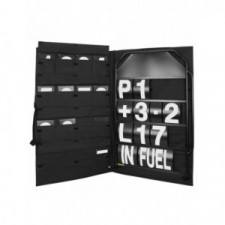 Kit panneautage large alu noir chiffres blancs avec sac