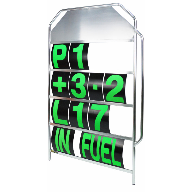 BG RACING Standard blue Aluminium Pit Board Kit, green numbers and bag - GT2i - BG-R251 - BGR251 - 5060252091497