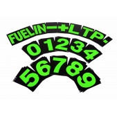 Kit pannello segnalazione gara in alluminio blu con numeri bianchi e borsa protettiva - GT2i