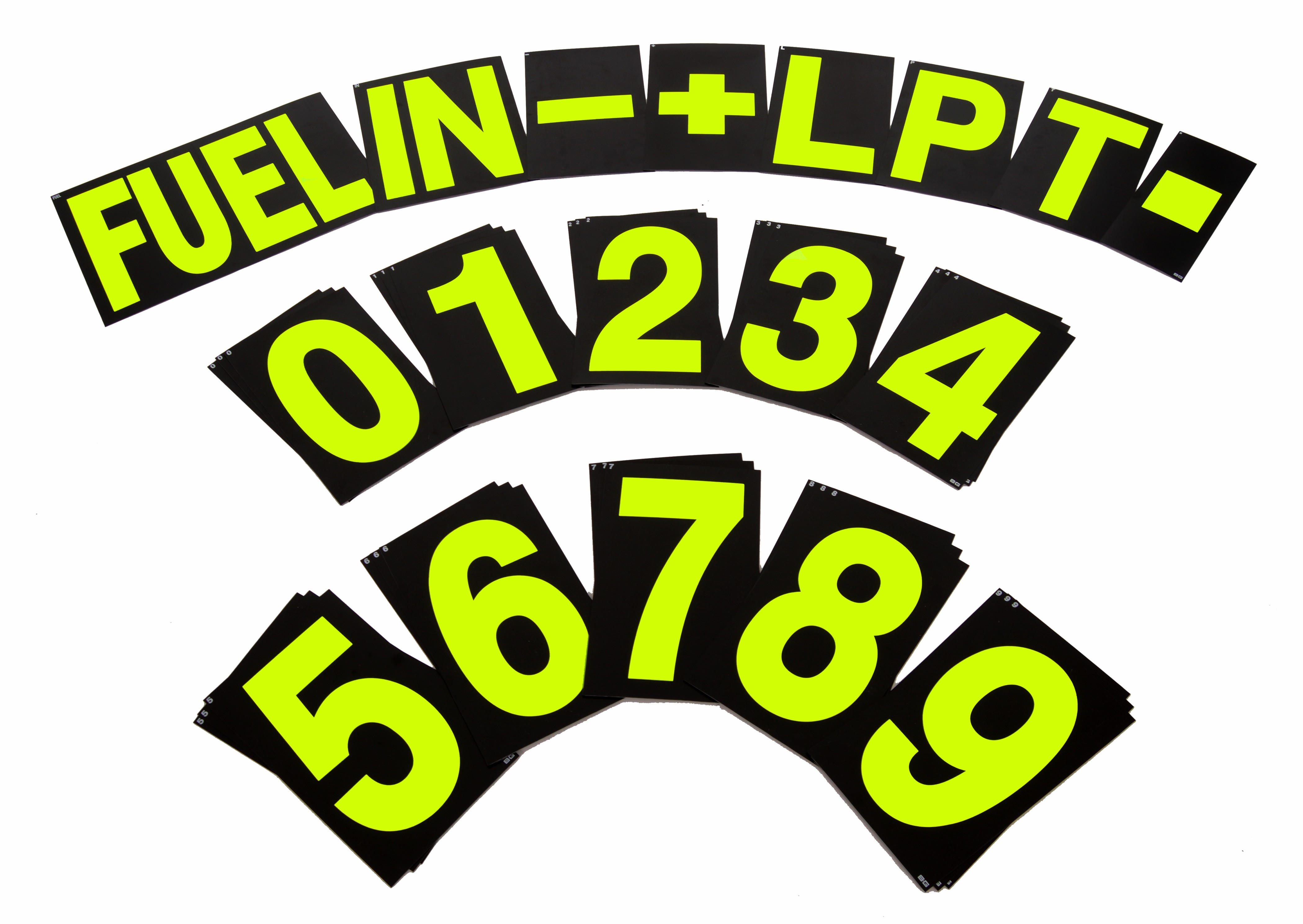 Kit panneautage chiffres larges jaune haute visibilité - GT2i - BG-R252Y - BGR252Y - 5060252093415