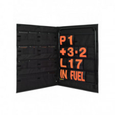 Kit panneautage alu noir avec chiffres oranges et sac de rangement