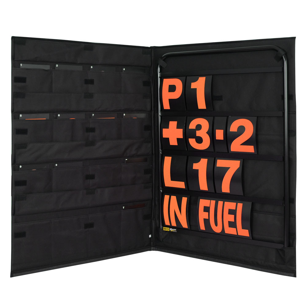 Schwarzes Alu-Panneling-Set mit orangefarbenen Ziffern und Aufbewahrungstasche - BG-R260BLA-O - BGR260BLA-O - 5060252091558