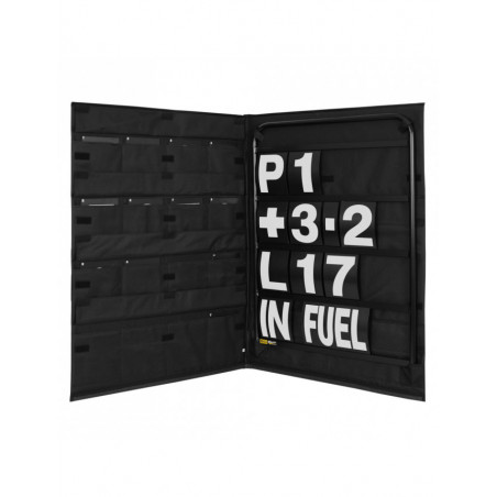 Kit panneautage alu noir avec chiffres blancs et sac de rangement