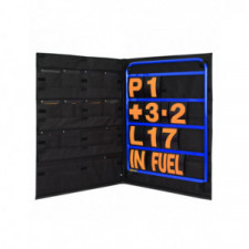 Panneling-Set Alu blau mit orangen Zahlen und Aufbewahrungstasche