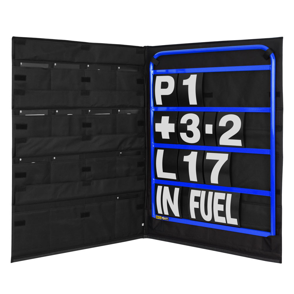 Kit panneautage aluminium bleu, chiffres blancs et sac de rangement - GT2i - BG-R260BLU-W - BGR260BLU-W - 5060252091626