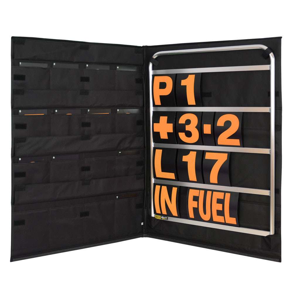 Kit panneautage aluminium chiffres orange sac rangement B-G Racing - GT2i - BG-R260O - BGR260O - 5060252091657