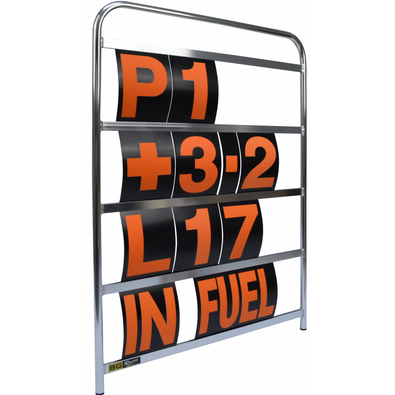 BG RACING Standard anodised Aluminium Pit Board - BG-R261 - BGR261 - 5060252091732