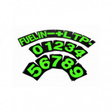 BG RACING Standard Pit Board number set - high visibility GREEN