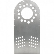 Aluminiumplatte für Einstellrad mit Bohrungen 5x100 5x112 und 5x114,3 und zentraler Bohrung 73,6mm pro 4