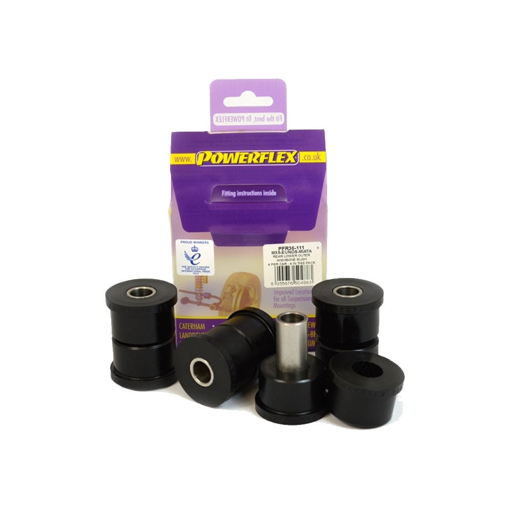 Powerflex Bushing Front Rear Lower Outer Wishbone Bush Mazda MX5 (4 Pieces) - PF-R36111-4 - PFR36-111 - 5055676504883