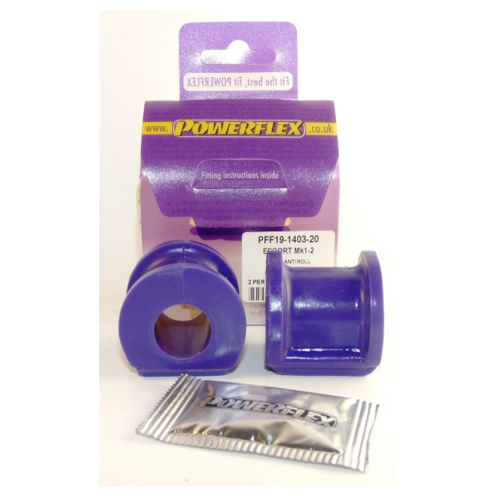 Powerflex Bushing Anti-Roll Bar Ford Escort MK1 20mm (2 Pieces) - PF-F19140320-2 - PFF19-1403-20 - 5055676503046