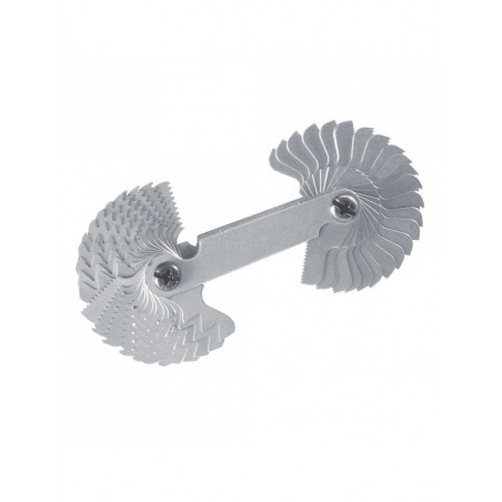 Metric and imperial combination thread gauge Metric and imperial combination thread gauge