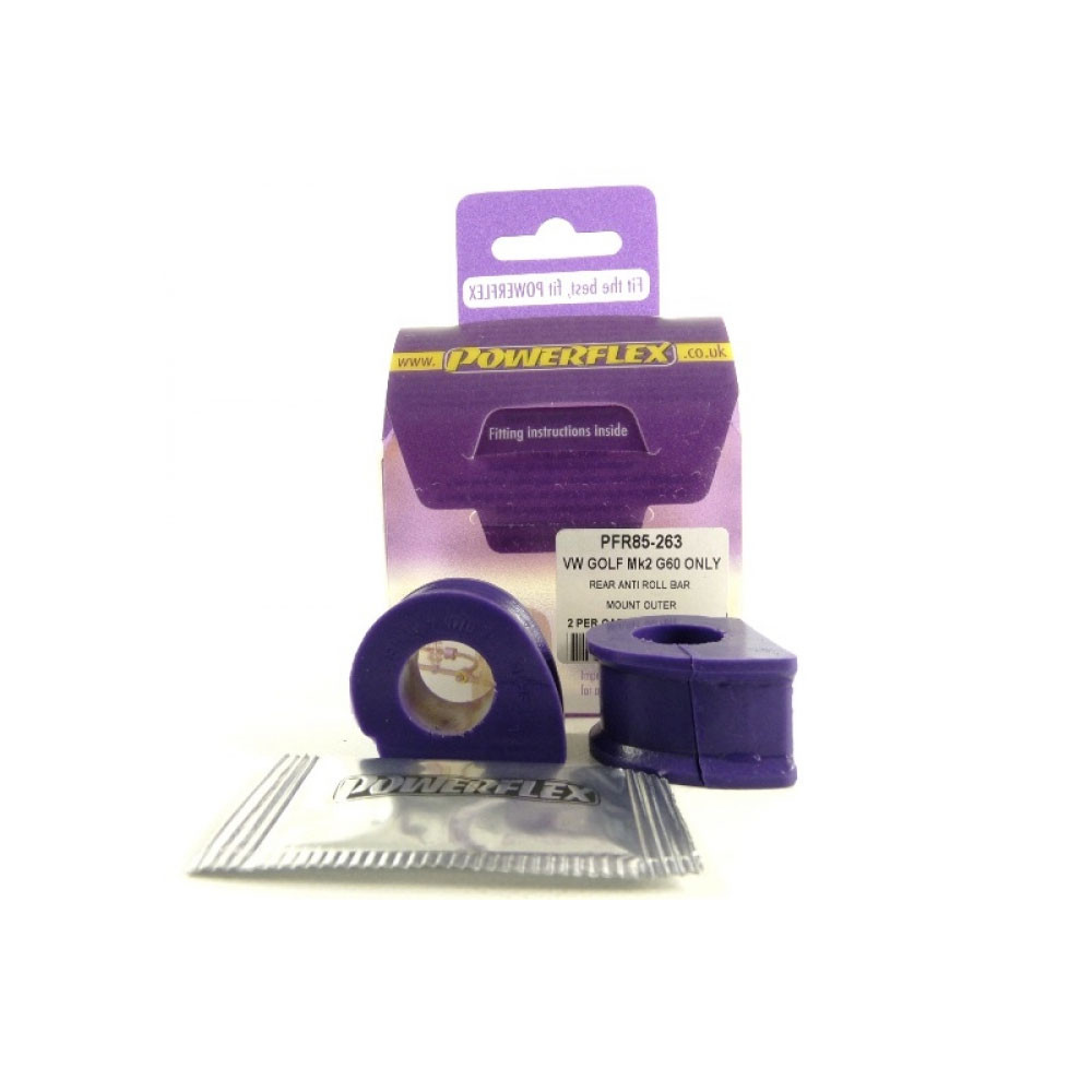 Powerflex Silent-Bloc Barra Anti-Rollio Interiore Golf G60 R 18.5 mm 1985-1992 (2 Pezzi) - PF-R85263185-2 - PFR85-263 - 5055676510631